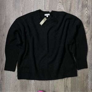 ♥️NWT♥️ J. Crew Black Oversized Crewneck Sweater - L